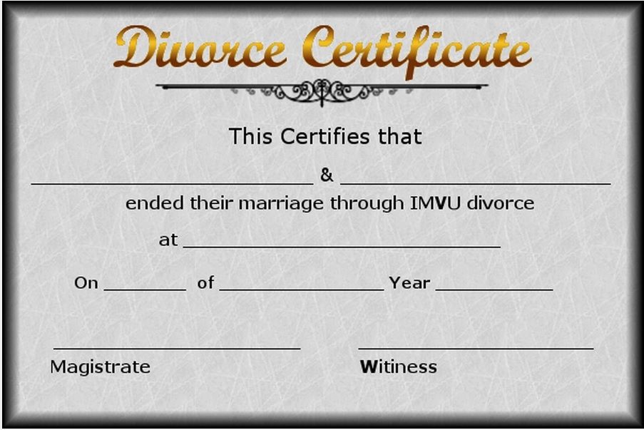blank divorce decree